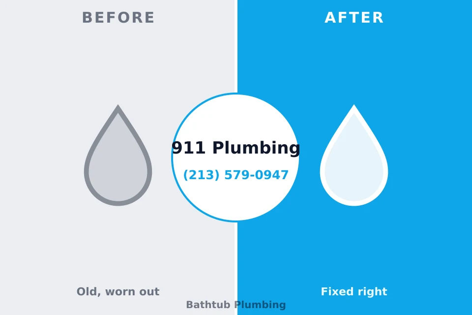 Before and after: plumbing repair Portage, MI